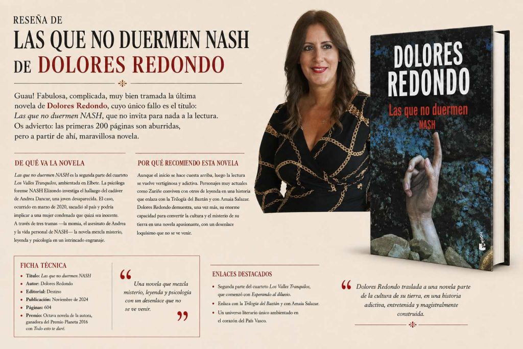 Reseña gráfica novela Las que no duermen NASH