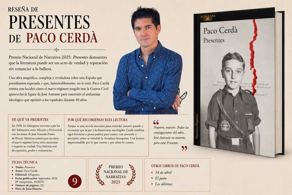 Reseña gráfica novela Presentes de Paco Cerda