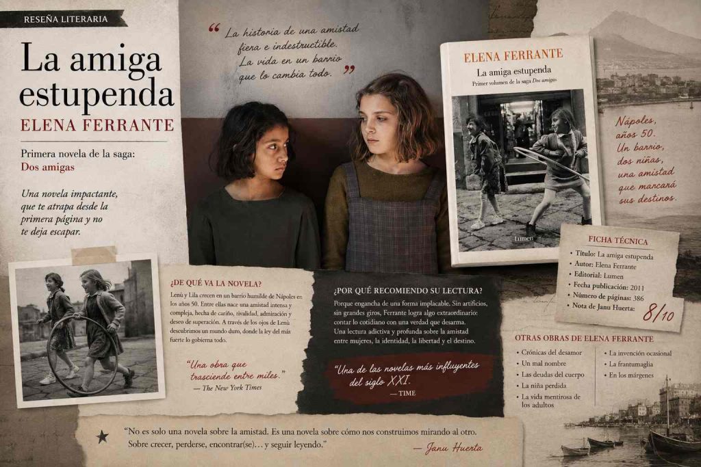 Reseña grafica novela La amiga estupenda de Elena Ferrante