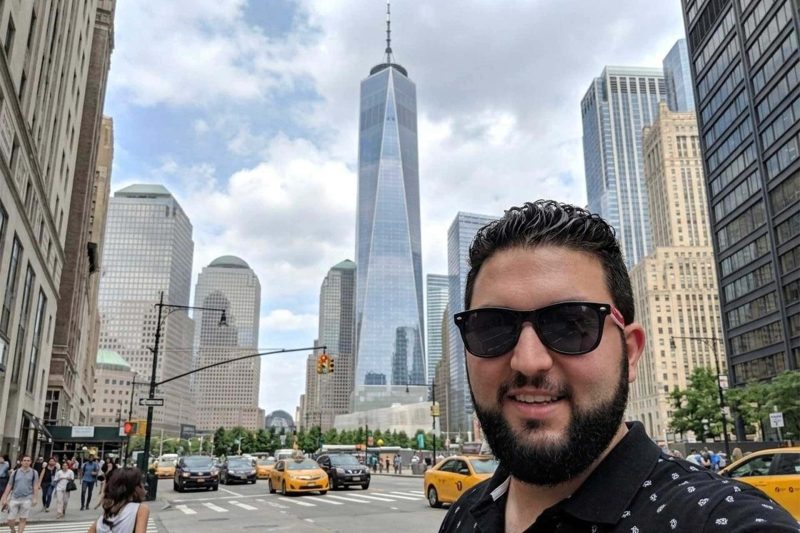 Janu Huerta en Nueva York en el One World Trade Center