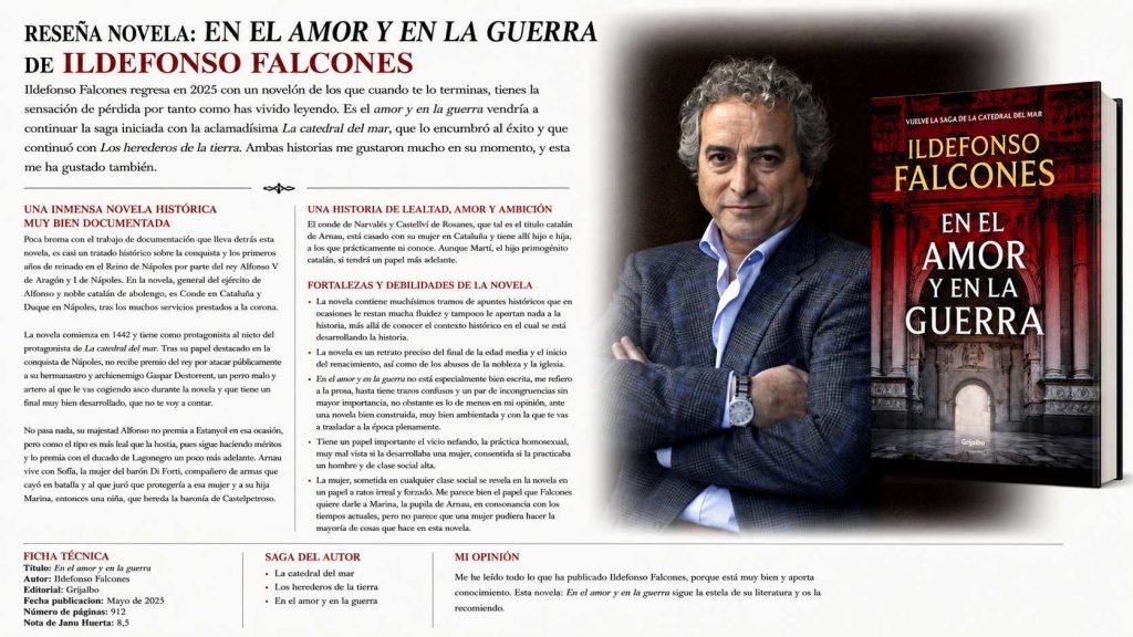 Reseña gráfica novela En el amor y en la guerra