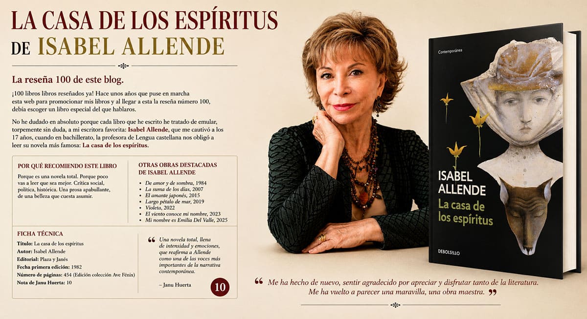 Reseña grafica de la novela La Casa de los Espíritus de Isabel Allende por Janu Huerta