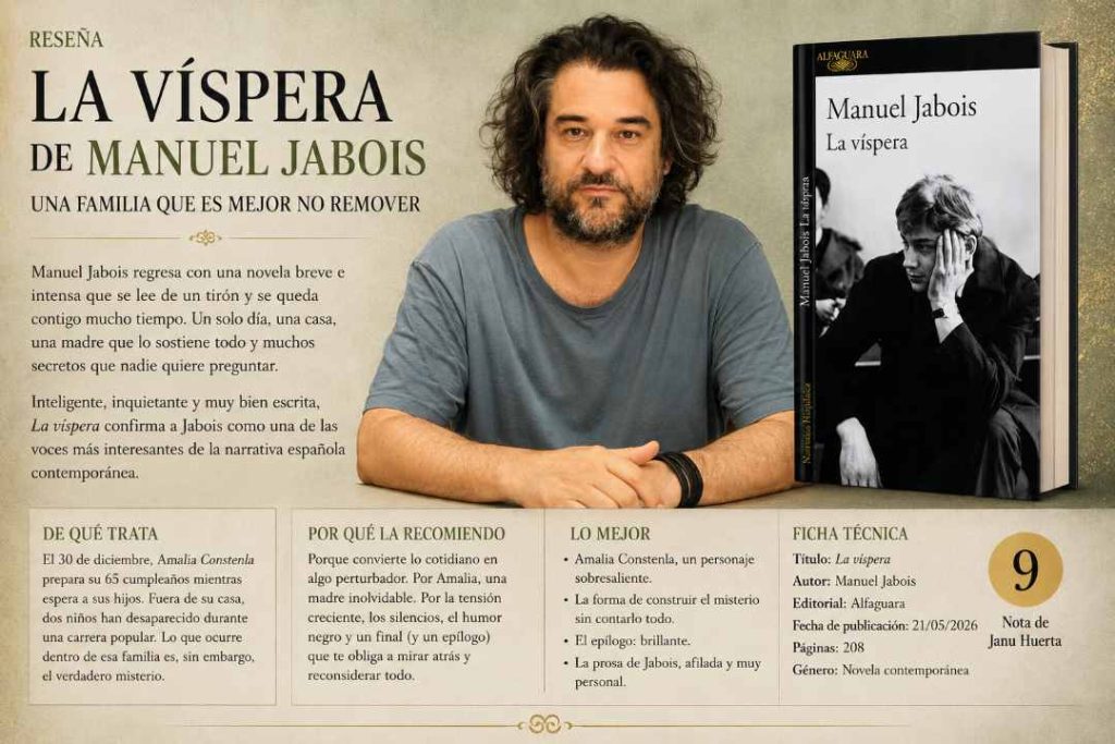 Reseña gráfica novela La Víspera de Manuel Jabois