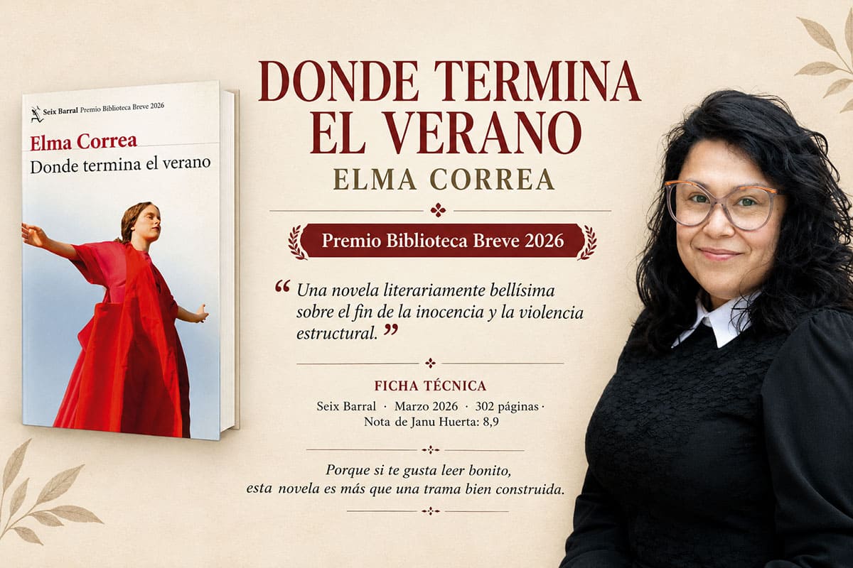 Reseña grafica de la novela Donde termina el verano, de Elma Correa  por Janu Huerta